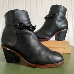 MM6 by Maison Martin Margiela Ankle Boots w Black Chain Deco